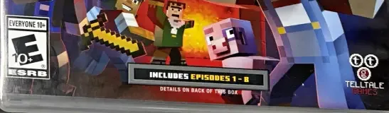 Minecraft: Story Mode, the ESRB box on its front