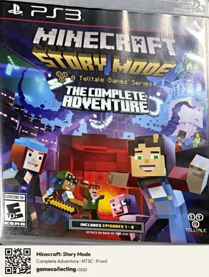 Minecraft: Story Mode PlayStation 3, NTSC box front