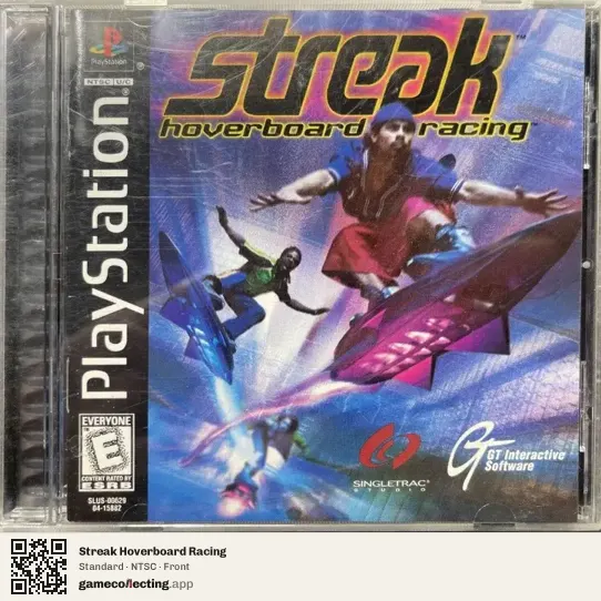 Streak Hoverboard Racing PlayStation, NTSC box front