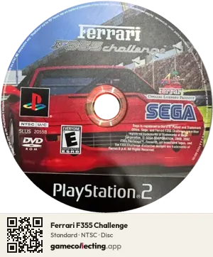 Ferrari F355 Challenge PlayStation 2, NTSC disc