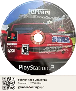 Ferrari F355 Challenge PlayStation 2, NTSC disc