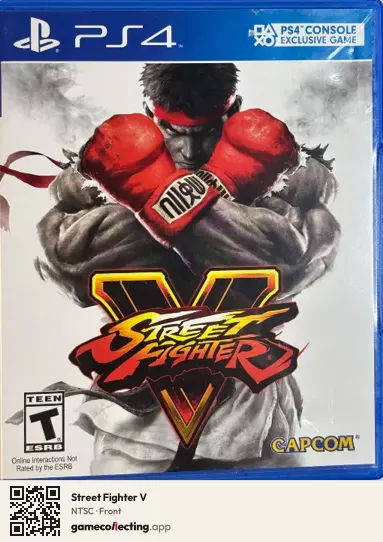 Street Fighter V PlayStation 4, NTSC box front