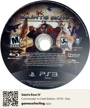 Saints Row IV PlayStation 3, NTSC disc