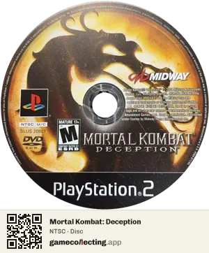 Mortal Kombat: Deception PlayStation 2, NTSC disc