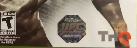 UFC Undisputed 3, the ESRB box on its front