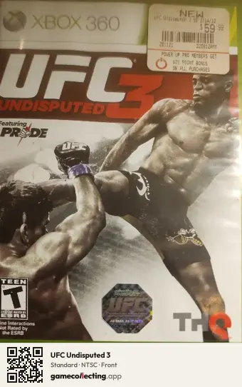 UFC Undisputed 3 Xbox 360, NTSC box front