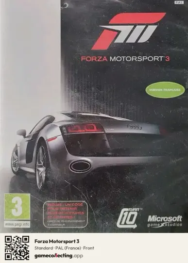 Forza Motorsport 3 Xbox 360, France box front