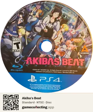 Akiba's Beat PlayStation 4, NTSC disc