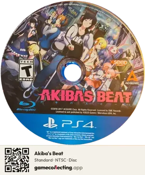Akiba's Beat PlayStation 4, NTSC disc