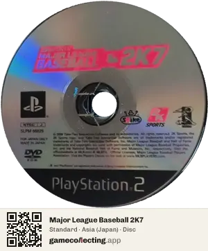 Major League Baseball 2K7 PlayStation 2, Asia disc