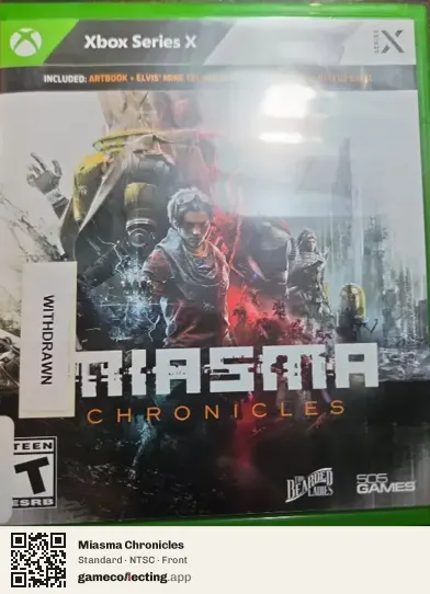 Miasma Chronicles Xbox Series X, NTSC box front