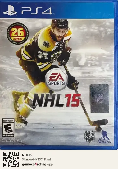 NHL 15 PlayStation 4, NTSC box front