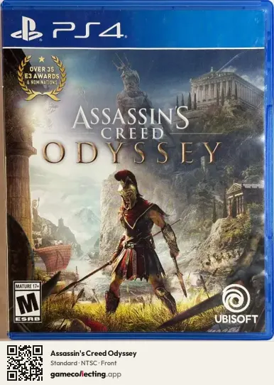 Assassin's Creed Odyssey PlayStation 4, NTSC box front