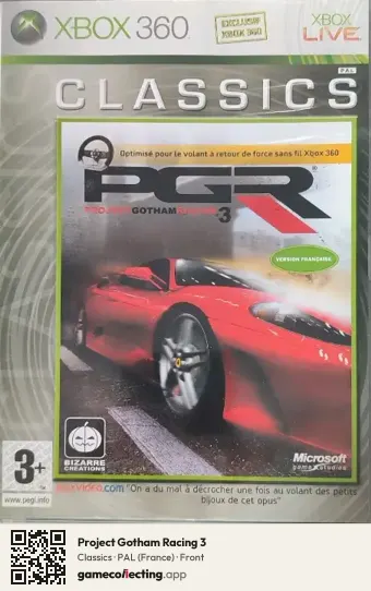Project Gotham Racing 3 Xbox 360, France box front