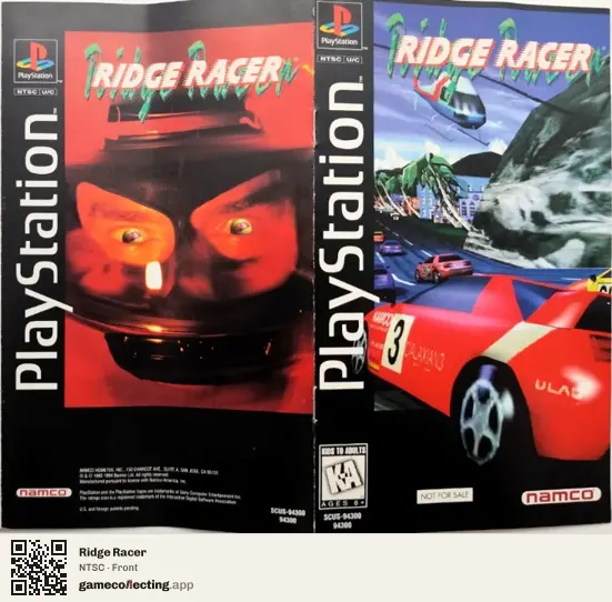 Ridge Racer PlayStation, NTSC box front