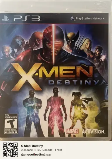 X-Men: Destiny PlayStation 3, Canada box front