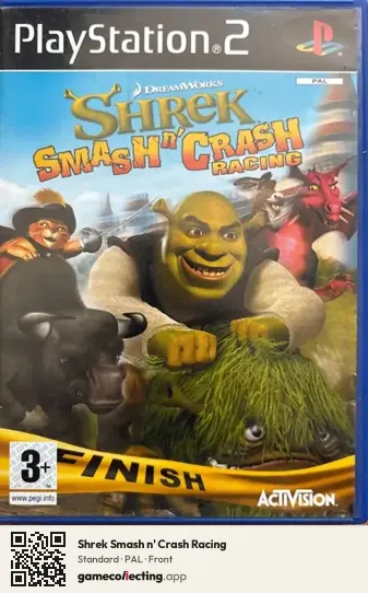 Shrek Smash n' Crash Racing PlayStation 2, PAL box front
