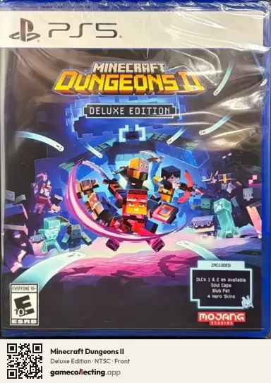 Minecraft Dungeons II PlayStation 5, NTSC box front