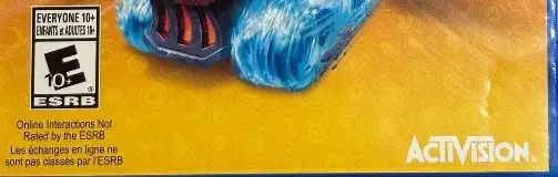 Skylanders: SuperChargers, the ESRB box on its front