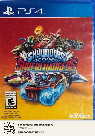 Skylanders: SuperChargers PlayStation 4, NTSC box front