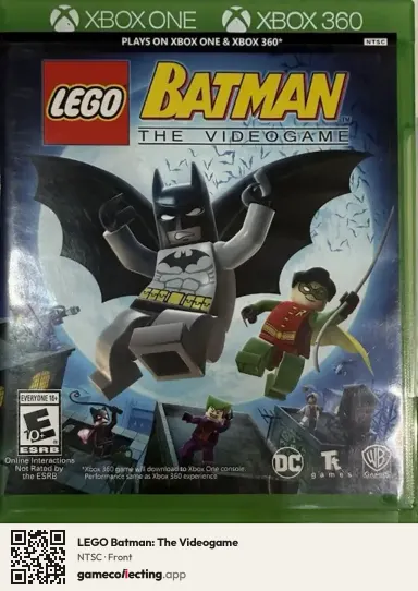 LEGO Batman: The Videogame Xbox 360, NTSC box front