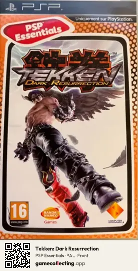 Tekken: Dark Resurrection PlayStation Portable, PAL box front
