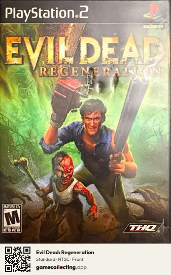 Evil Dead: Regeneration PlayStation 2, NTSC box front