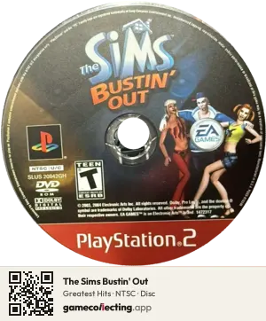 The Sims Bustin' Out PlayStation 2, NTSC disc