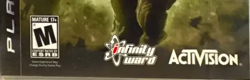 Call of Duty 4: Modern Warfare, the ESRB box on its front