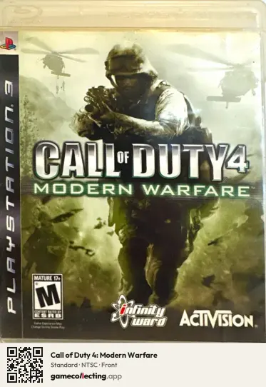 Call of Duty 4: Modern Warfare PlayStation 3, NTSC box front