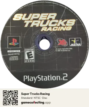 Super Trucks Racing PlayStation 2, NTSC disc