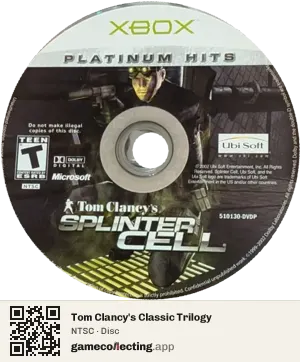 Tom Clancy's Classic Trilogy Xbox, NTSC disc