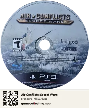 Air Conflicts: Secret Wars PlayStation 3, NTSC disc