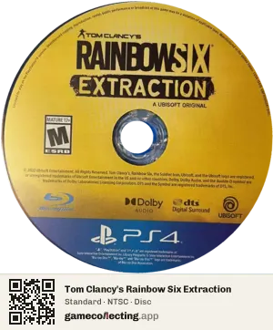 Tom Clancy's Rainbow Six Extraction PlayStation 4, NTSC disc