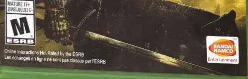 Dark Souls III, the ESRB box on its front
