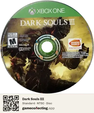 Dark Souls III Xbox One, NTSC disc