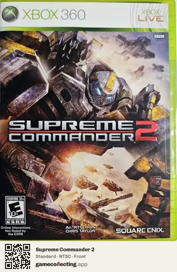 Supreme Commander 2 Xbox 360, NTSC box front