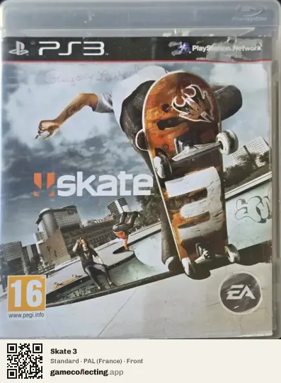 Skate 3 PlayStation 3, France box front