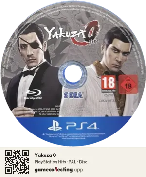 Yakuza 0 PlayStation 4, PAL disc