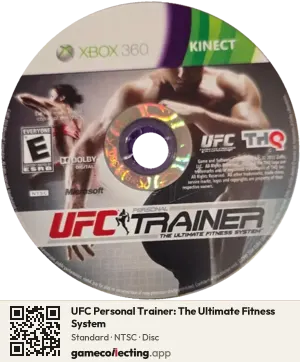 UFC Personal Trainer: The Ultimate Fitness System Xbox 360, NTSC disc