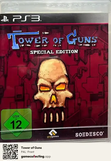 Tower of Guns PlayStation 3, PAL box front