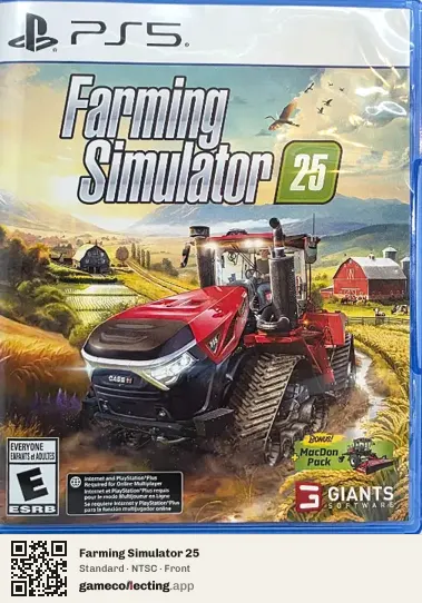 Farming Simulator 25 PlayStation 5, NTSC box front
