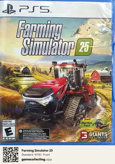 Farming Simulator 25 PlayStation 5, NTSC box front
