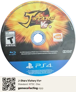 J-Stars Victory Vs+ PlayStation 4, NTSC disc