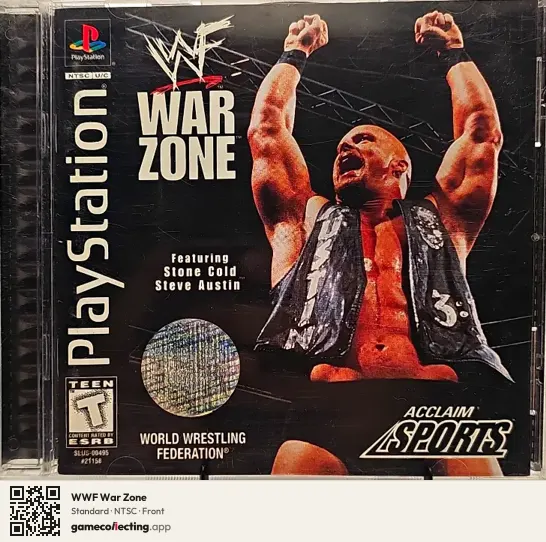 WWF War Zone PlayStation, NTSC box front