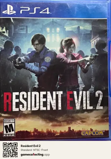 Resident Evil 2 PlayStation 4, NTSC box front