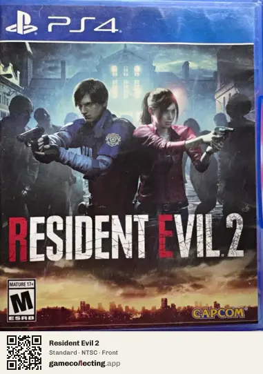 Resident Evil 2 PlayStation 4, NTSC box front