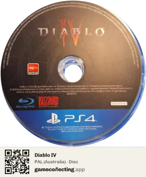 Diablo IV PlayStation 4, PAL disc