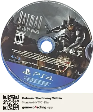 Batman: The Enemy Within PlayStation 4, NTSC disc