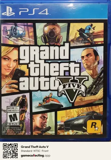Grand Theft Auto V PlayStation 4, NTSC box front